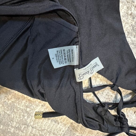 Beach Bunny 3-pc swimwear skylar wrap High Neck Halter Swim top bottom black - Picture 8 of 16